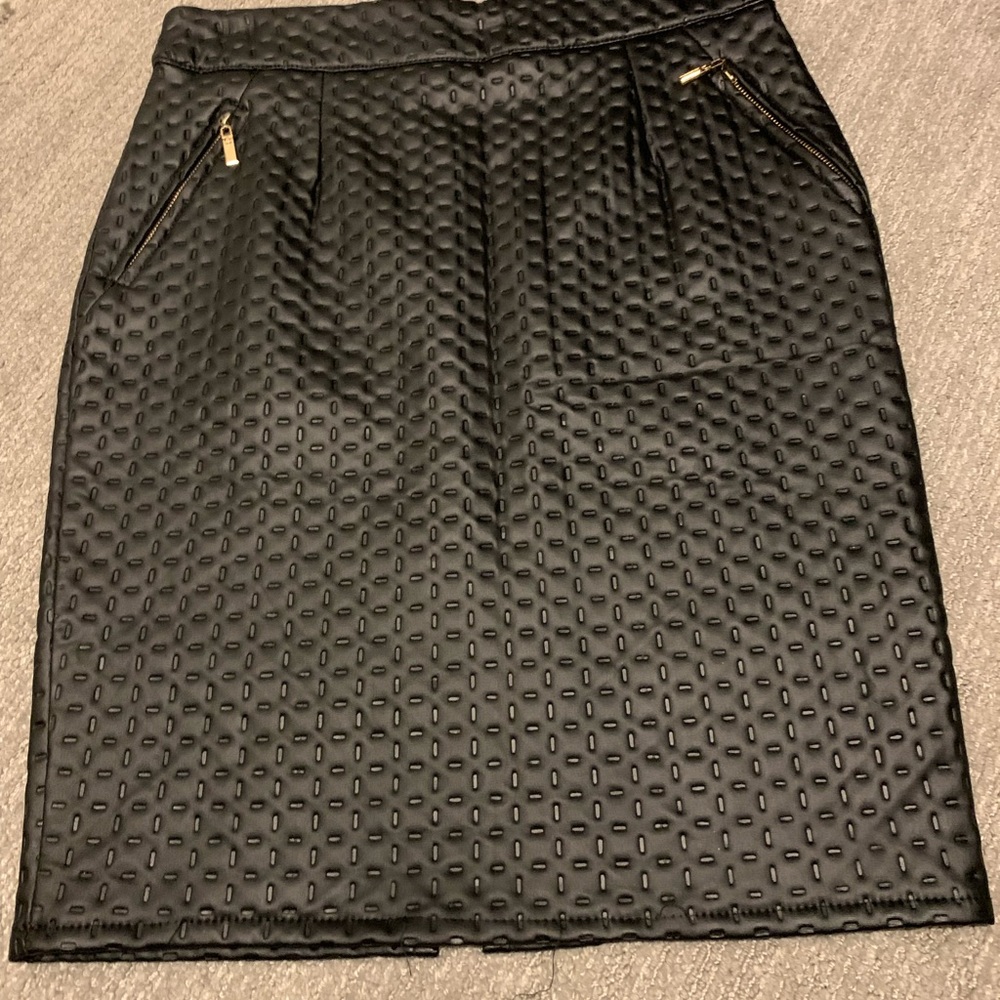 Black pleather work shirt
